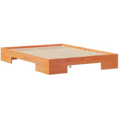 vidaXL Bodenbettgestell Braun 120 x 200 cm Massivholz Kiefer 873033 vidaXL Bodenbettgestell Braun 120 x 200 cm Massivholz Kiefer 873033