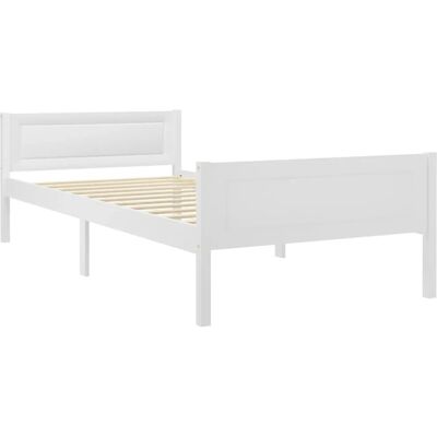vidaXL Massives Kiefernholz Bettgestell 90x200 cm Weiß - Bettgestell vidaXL Massives Kiefernholz Bettgestell 90x200 cm Weiß - Bettgestell