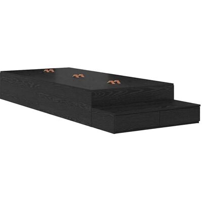 Vidaxl Schwarzes Stauraumbett - Moderner Minimalismus Vidaxl Schwarzes Stauraumbett - Moderner Minimalismus