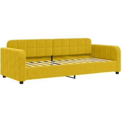 vidaXL Gelb Samt Schlafsofa 80 x 200 cm - Bettsofa vidaXL Gelb Samt Schlafsofa 80 x 200 cm - Bettsofa