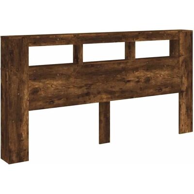vidaXL LED-Kopfteil Räuchereiche 200x18,5x103,5 cm Holzwerkstoff 837369 vidaXL LED-Kopfteil Räuchereiche 200x18,5x103,5 cm Holzwerkstoff 837369