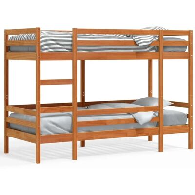 vidaXL Etagenbett Massivholz Kiefer Farbe: Wachsbraun - Etagenbett vidaXL Etagenbett Massivholz Kiefer Farbe: Wachsbraun - Etagenbett