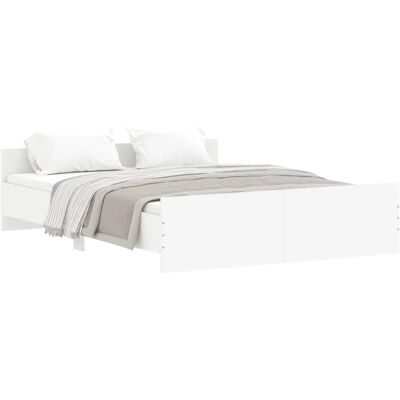 vidaXL Bettgestell mit Kopf- und Fußteil Weiß 140x200 cm1899038 vidaXL Bettgestell mit Kopf- und Fußteil Weiß 140x200 cm1899038