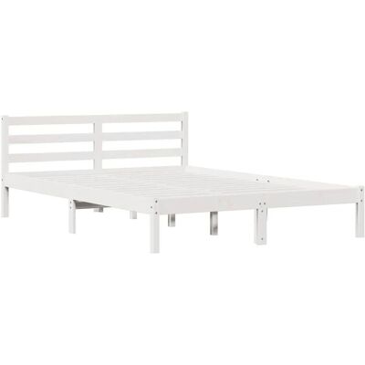 Vidaxl Weißes Kiefernholz Bett 160x210 cm Vidaxl Weißes Kiefernholz Bett 160x210 cm