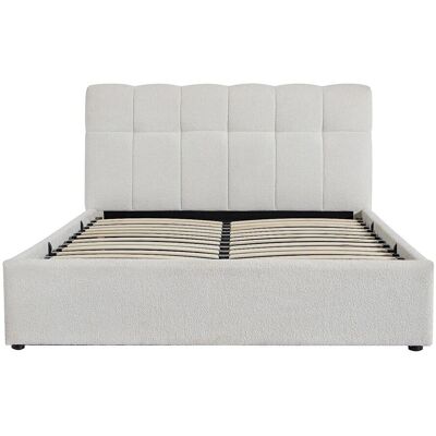 Vente-unique Bett Mit Bettkasten Maziri Weiß 152 cm Vente-unique Bett Mit Bettkasten Maziri Weiß 152 cm