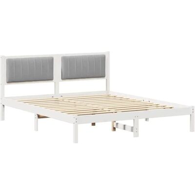 vidaXL Bettgestell mit Gepolstertem Kopfteil Hellgrau 150 x 200 cm 878253 vidaXL Bettgestell mit Gepolstertem Kopfteil Hellgrau 150 x 200 cm 878253