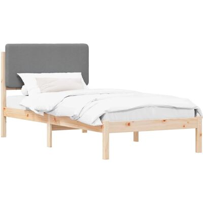 vidaXL Bettgestell mit Gepolstertem Kopfteil Hellgrau 100 x 200 cm 877929 vidaXL Bettgestell mit Gepolstertem Kopfteil Hellgrau 100 x 200 cm 877929