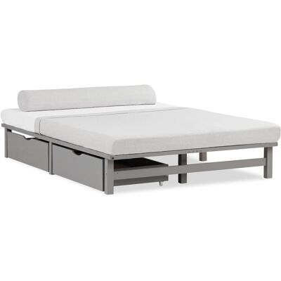Homestyle4u Kiefernbett 140x200 - Platzsparend Modern Homestyle4u Kiefernbett 140x200 - Platzsparend Modern