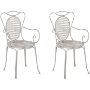 Beliani Set aus 2 Gartensesseln Grau - Gartenstühle Beliani Set aus 2 Gartensesseln Grau - Gartenstühle
