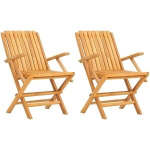 vidaXL Gartenstühle 2 Stk Klappbar 61x67x90 cm Massivholz Teak 362758 vidaXL Gartenstühle 2 Stk Klappbar 61x67x90 cm Massivholz Teak 362758
