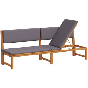 Vidaxl Graue Holz Sonnenliege - Sun Lounger Vidaxl Graue Holz Sonnenliege - Sun Lounger