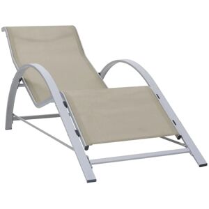 vidaXL Sonnenliege Creme Weiß - Sonnenliege vidaXL Sonnenliege Creme Weiß - Sonnenliege
