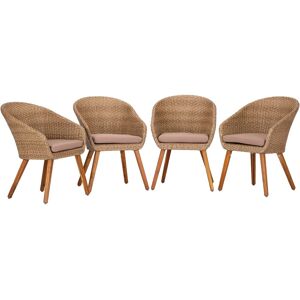 Acamp Set 4x Armsessel Atacama Teak Acamp Set 4x Armsessel Atacama Teak