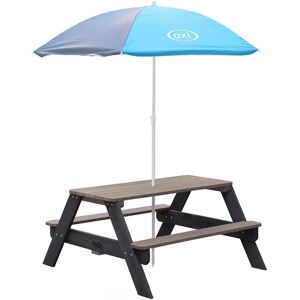 Axi Nick Picknicktisch Anthrazit - Grau Sonnenschirm Blau - Grau 95 x 98 x 49 cm Axi Nick Picknicktisch Anthrazit - Grau Sonnenschirm Blau - Grau 95 x 98 x 49 cm