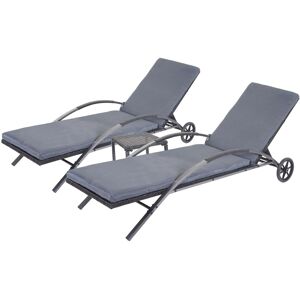 MCW E27 Lounge-Set - 2 Poly-Rattan Sessel & Tisch - Gartenmöbel MCW E27 Lounge-Set - 2 Poly-Rattan Sessel & Tisch - Gartenmöbel