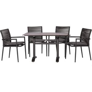 Acamp Set 4x Stapelsessel New Jersey 1x Tisch Acaplan Anthrazit Acamp Set 4x Stapelsessel New Jersey 1x Tisch Acaplan Anthrazit