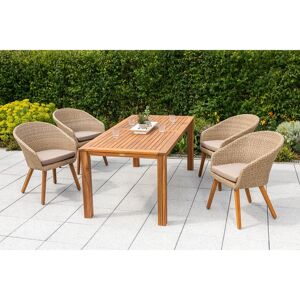 MERXX Arrone Beiges Garten-Esstisch-Set MERXX Arrone Beiges Garten-Esstisch-Set