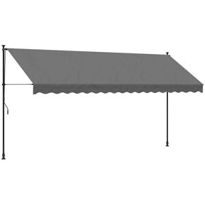 vidaXL Markise Einziehbar Anthrazit 400x150 cm Stoff und Stahl 368742 vidaXL Markise Einziehbar Anthrazit 400x150 cm Stoff und Stahl 368742