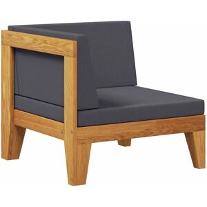 vidaXL Modular-Ecksofa mit Dunkelgrauen Kissen Akazie Massivholz 312149 vidaXL Modular-Ecksofa mit Dunkelgrauen Kissen Akazie Massivholz 312149
