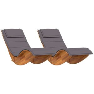 VIDAXL Holz Outdoor Schaukelbett mit Kissen - Loungemöbel VIDAXL Holz Outdoor Schaukelbett mit Kissen - Loungemöbel