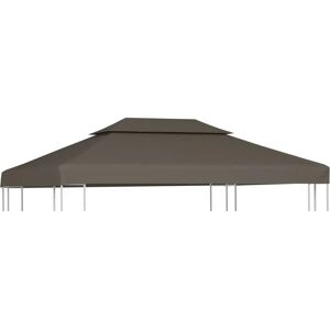 vidaXL Pavillon-Dachplane mit Kaminabzug 310 g/m² 4x3 m Taupe 44760 vidaXL Pavillon-Dachplane mit Kaminabzug 310 g/m² 4x3 m Taupe 44760
