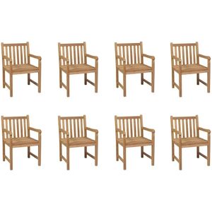 vidaXL Gartenstühle 8 Stk Massivholz Teak 3073003 vidaXL Gartenstühle 8 Stk Massivholz Teak 3073003