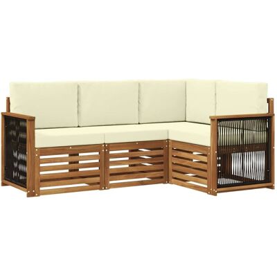 vidaXL Sofagarnituren mit Kissen 4 Stk Massivholz Akazie 3384291 vidaXL Sofagarnituren mit Kissen 4 Stk Massivholz Akazie 3384291