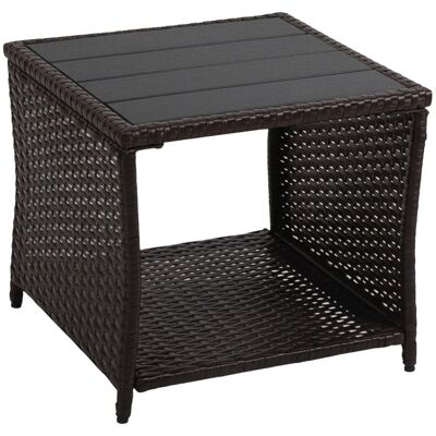 Relaxdays Balkontisch Polyrattan WPC Stahl Braun Wetterfest 40 x 45 x 45 cm Relaxdays Balkontisch Polyrattan WPC Stahl Braun Wetterfest 40 x 45 x 45 cm