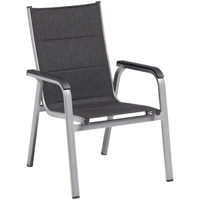 Kettler Stapelsessel Basic Plus Padded Silber-Anthrazit Kettler Stapelsessel Basic Plus Padded Silber-Anthrazit