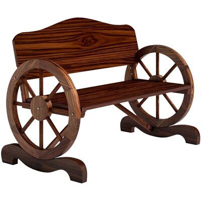 Outsunny Gartenbank 2-Sitzer Tannenholz 110L x 55B x 80H cm Verkohlt Outsunny Gartenbank 2-Sitzer Tannenholz 110L x 55B x 80H cm Verkohlt