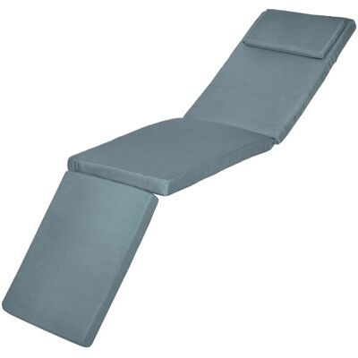 Beautissu Luxus Deckchair Auflage LoftLux DC 175x45x5cm Taubenblau Beautissu Luxus Deckchair Auflage LoftLux DC 175x45x5cm Taubenblau