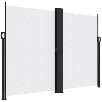 vidaXL Seitenmarkise Ausziehbar Weiß 180x1200 cm 4004841 vidaXL Seitenmarkise Ausziehbar Weiß 180x1200 cm 4004841