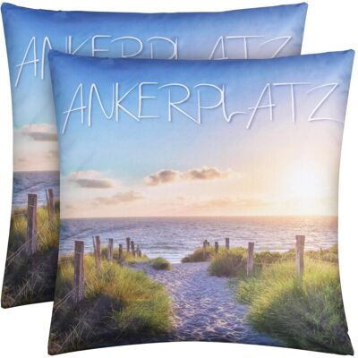Bestlivings Outdoor Kissen mit Strandmotiv Ankerplatz 2 Stück 2er Pack Bestlivings Outdoor Kissen mit Strandmotiv Ankerplatz 2 Stück 2er Pack