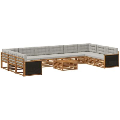 vidaXL Sofagarnituren mit Kissen 11 Stk Massivholz Akazie 3383914 vidaXL Sofagarnituren mit Kissen 11 Stk Massivholz Akazie 3383914