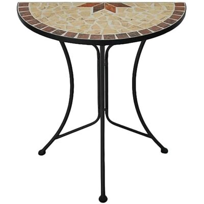 DELUKE Balkontisch TANJA Halbrund Stahl Schwarz 60x30x70cm Gartentisch Balkon-Tisch Kleiner Tisch Terrassentisch Verandatisch DELUKE Balkontisch TANJA Halbrund Stahl Schwarz 60x30x70cm Gartentisch Balkon-Tisch Kleiner Tisch Terrassentisch Verandatisch