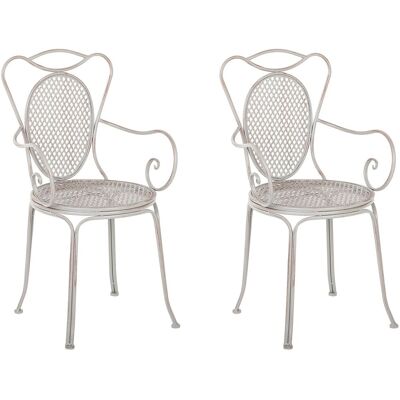 Beliani Set aus 2 Gartensesseln Grau - Gartenstühle Beliani Set aus 2 Gartensesseln Grau - Gartenstühle