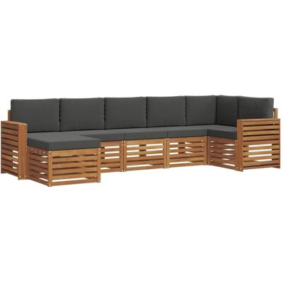 vidaXL Sofagarnituren 7 Tlg Natur und Anthrazit Massivholz Akazie 3375177 vidaXL Sofagarnituren 7 Tlg Natur und Anthrazit Massivholz Akazie 3375177