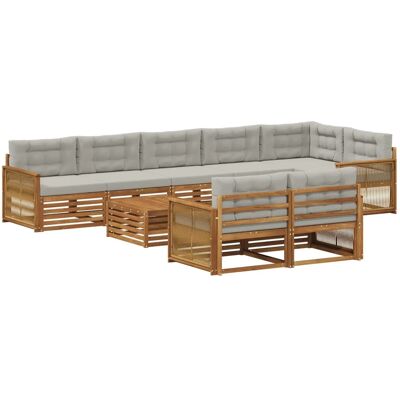 vidaXL Outdoor-Sofagarnitur mit Kissen 9 Stk 3383539 vidaXL Outdoor-Sofagarnitur mit Kissen 9 Stk 3383539