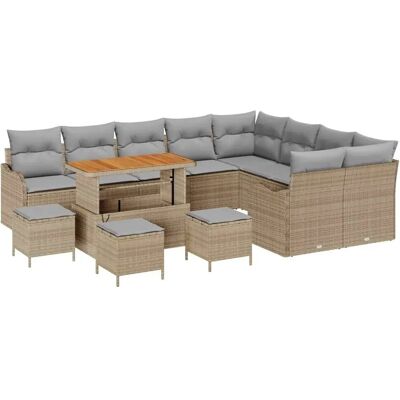 vidaXL Garten-Sofa-Set 13-Tlg Beige Poly Rattan 3362312 vidaXL Garten-Sofa-Set 13-Tlg Beige Poly Rattan 3362312