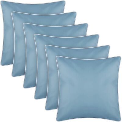 Bestlivings Outdoor Kissen mit Weißer Paspel Türkis 6 Stück 6er Pack Bestlivings Outdoor Kissen mit Weißer Paspel Türkis 6 Stück 6er Pack