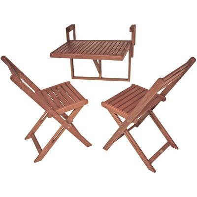 Jardinion Balkonhängetisch Set 3 teilig Stühle und Klapptisch für Geländer Jardinion Balkonhängetisch Set 3 teilig Stühle und Klapptisch für Geländer