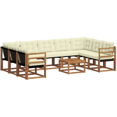 vidaXL Outdoor-Sofagarnitur 30-Tlg Natur und Creme Massivholz Akazie 3369061 vidaXL Outdoor-Sofagarnitur 30-Tlg Natur und Creme Massivholz Akazie 3369061