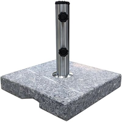 Relaxdays Sonnenschirmständer Granit Edelstahl Grau Silber Quadratisch 36 cm x 38 cm x 38 cm 24 kg Relaxdays Sonnenschirmständer Granit Edelstahl Grau Silber Quadratisch 36 cm x 38 cm x 38 cm 24 kg