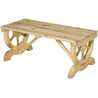 Outsunny Gartenbank Tannenholz 98L x 50B x 39,5H cm Outsunny Gartenbank Tannenholz 98L x 50B x 39,5H cm
