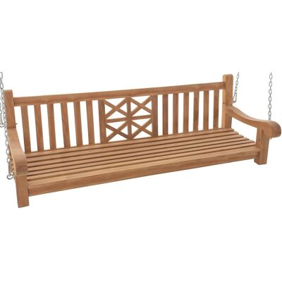 DELUKE Schaukelbank TABEL Holz Teak 180x70x61cm Hängebank Gartenschaukel Zum Aufhängen Veranda-Schaukel DELUKE Schaukelbank TABEL Holz Teak 180x70x61cm Hängebank Gartenschaukel Zum Aufhängen Veranda-Schaukel