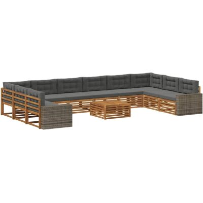 vidaXL Sofagarnituren mit Kissen 11 Stk Massivholz Akazie 3383940 vidaXL Sofagarnituren mit Kissen 11 Stk Massivholz Akazie 3383940