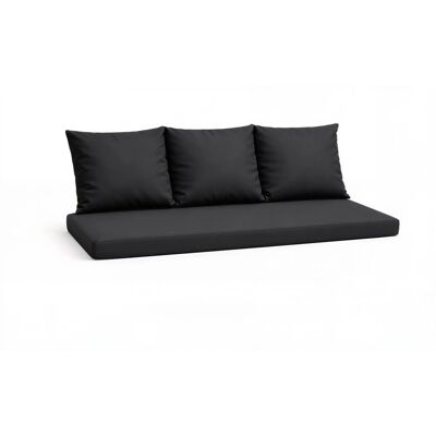 Setgarden Mix Bench Kissen Outdoor Kissen Bankauflage 160x60+3x50x56cm Kissen Für 3-Sitzer Bänke 1tlg Schwarz Setgarden Mix Bench Kissen Outdoor Kissen Bankauflage 160x60+3x50x56cm Kissen Für 3-Sitzer Bänke 1tlg Schwarz