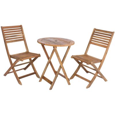 DELUKE Balkonmöbel-Set AMELIA Akazie Braun Teak-Optik Balkon-Set Gartenmöbel-Set Sitzgruppe Balkonstuhl Balkontisch DELUKE Balkonmöbel-Set AMELIA Akazie Braun Teak-Optik Balkon-Set Gartenmöbel-Set Sitzgruppe Balkonstuhl Balkontisch