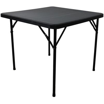 CHEFGASTRO Balkontisch Klappbar 86x86cm Gartentisch Wetterfest 4 Personen Kunststoff Schwarz Campingtisch Outdoor Klapptisch Bistrotisch CHEFGASTRO Balkontisch Klappbar 86x86cm Gartentisch Wetterfest 4 Personen Kunststoff Schwarz Campingtisch Outdoor Klapptisch Bistrotisch