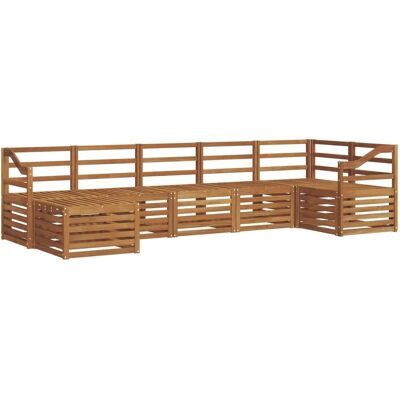 vidaXL Sofagarnituren 7 Tlg Natur Massivholz Akazie 3375184 vidaXL Sofagarnituren 7 Tlg Natur Massivholz Akazie 3375184